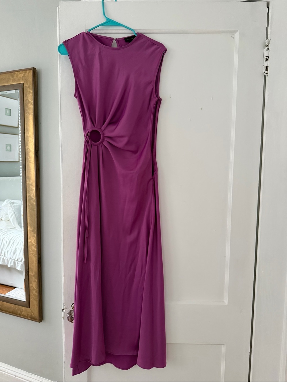 House of Harlow 1960 Magenta Sleeveless Maxi Dress with Side Ring Detail